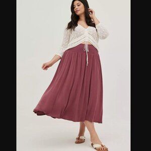 Torrid Maxi Super Soft Smocked Waist Skirt